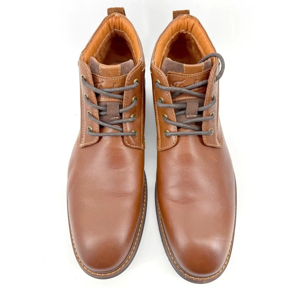Florsheim Leather Chukka Boots Mens 8 M Brown Lug Sole Preppy Comfort Heritage